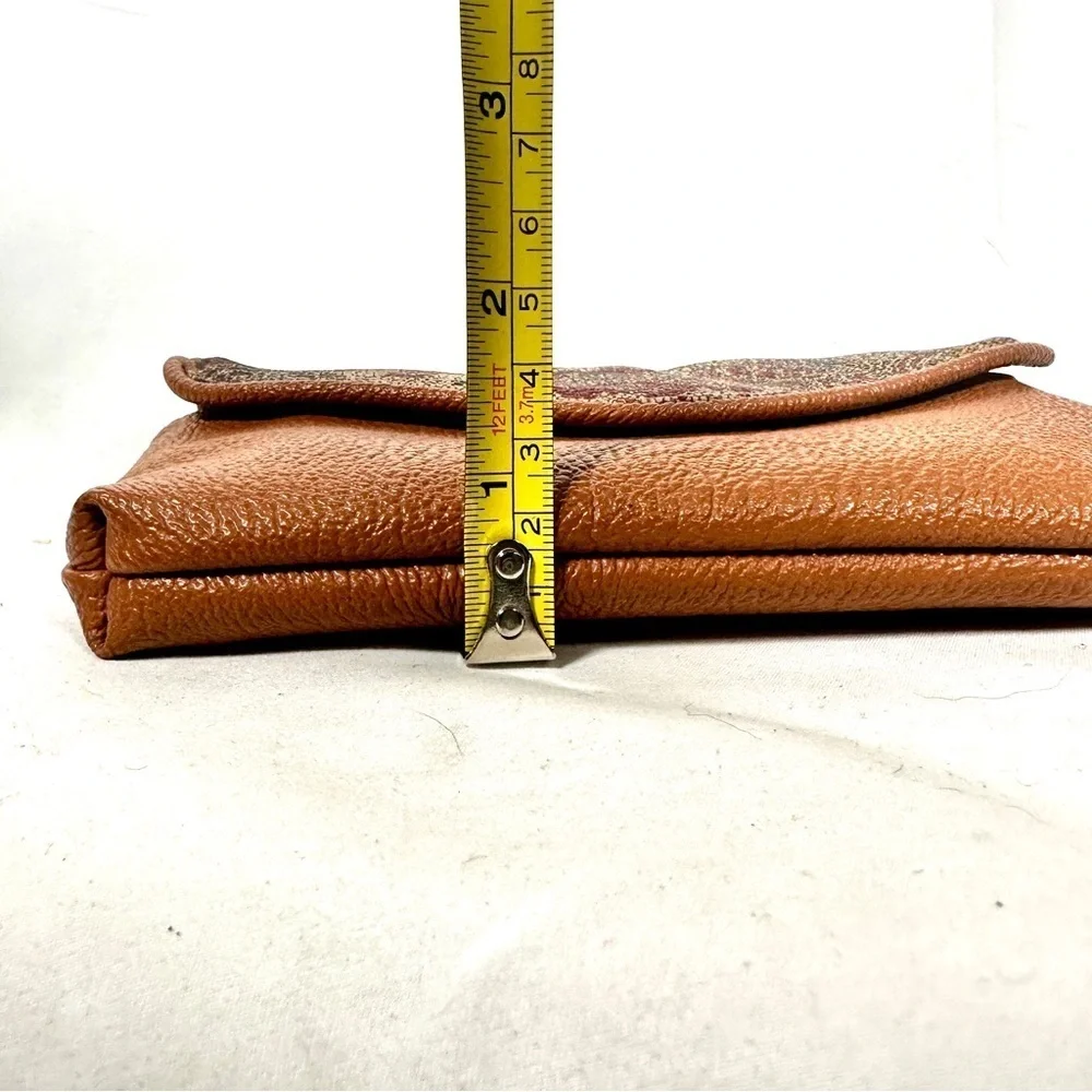 Sun King vintage faux leather paisley 4-piece wallet set boho retro chic tan